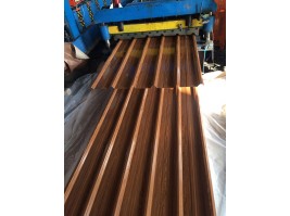 18ft x 8ft Wood Grain Steel Shed